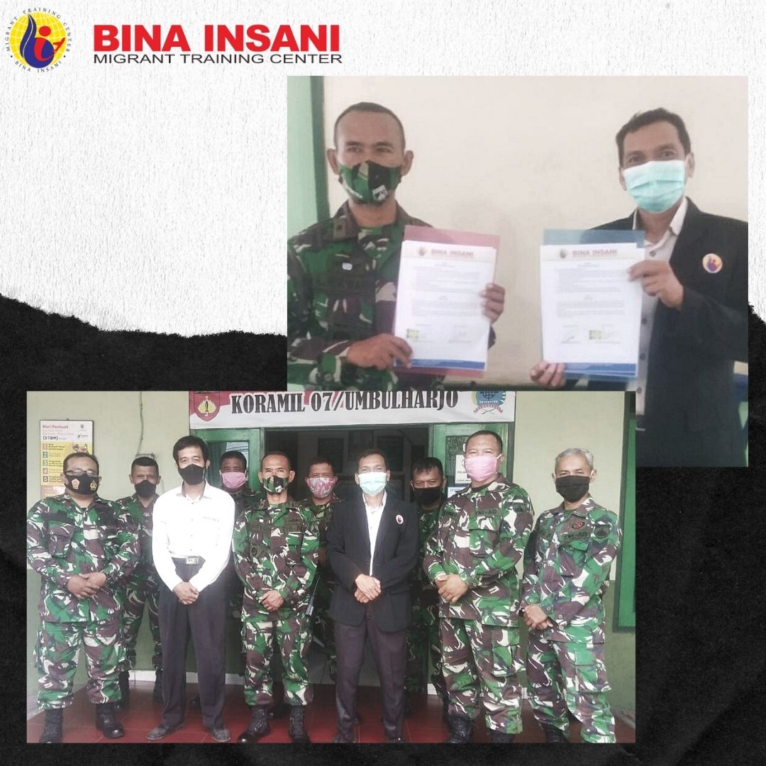 MOU kerjasama KORAMIL dengan Bina Insani untuk pelatihan calon pekerja migran Indonesia